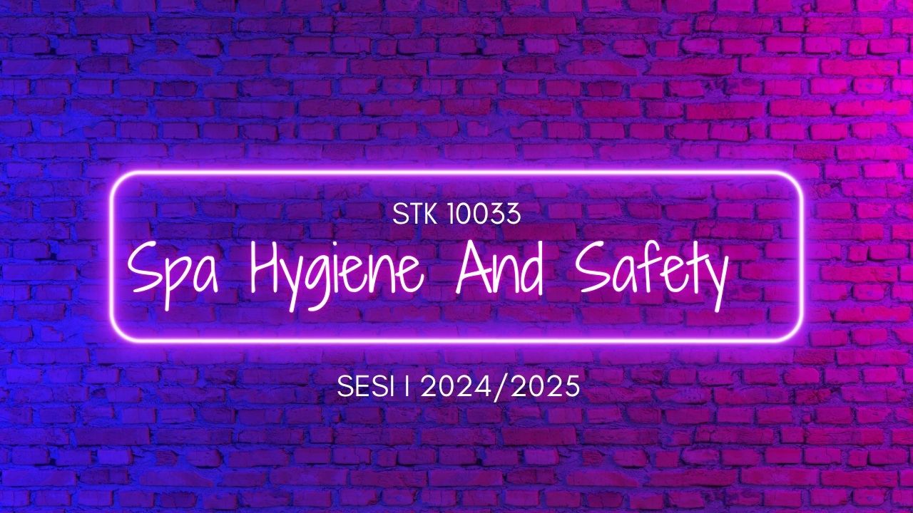 STK 10033 Spa Hygiene And Safety