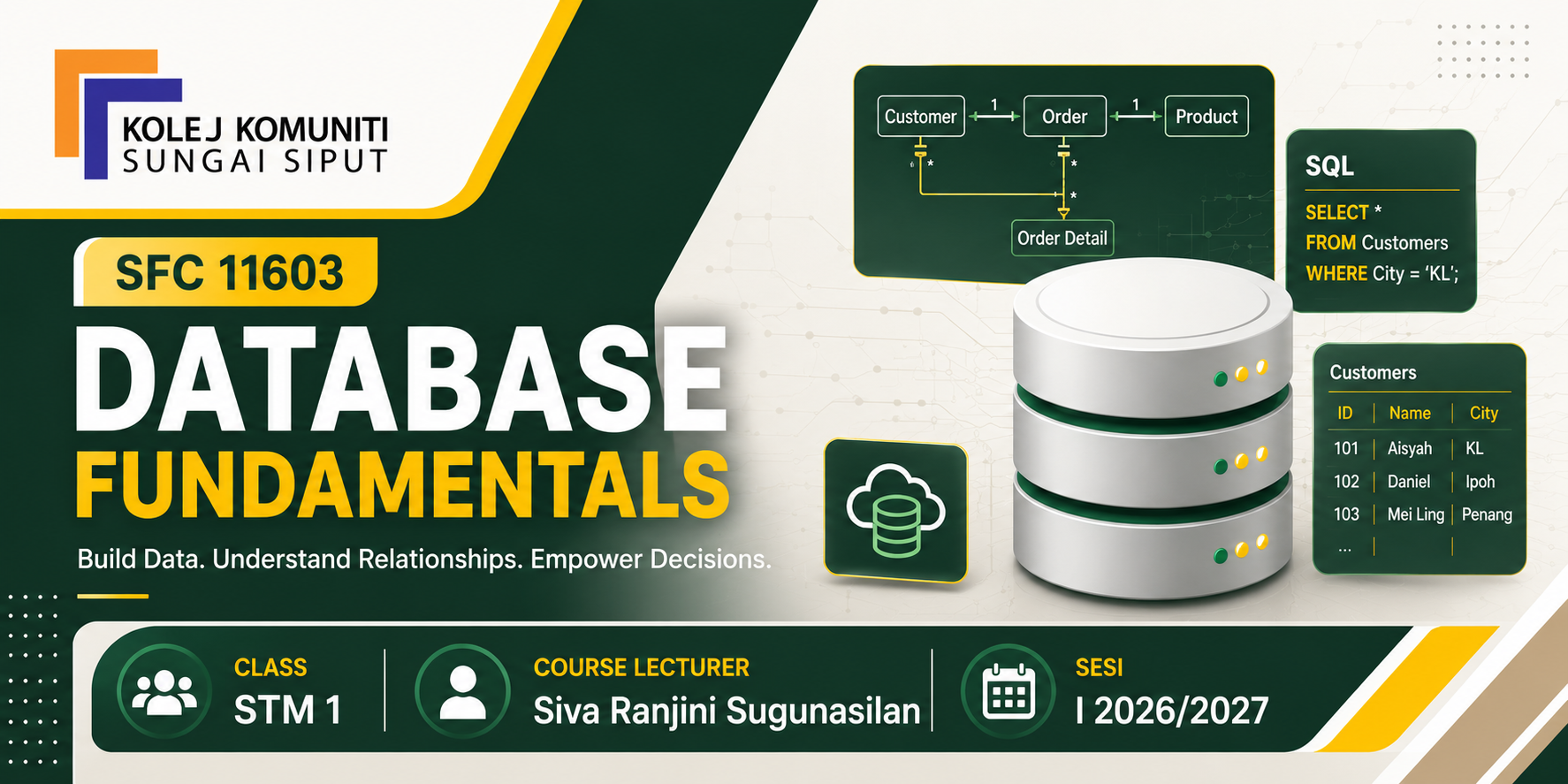 SFC11603 DATABASE FUNDAMENTALS