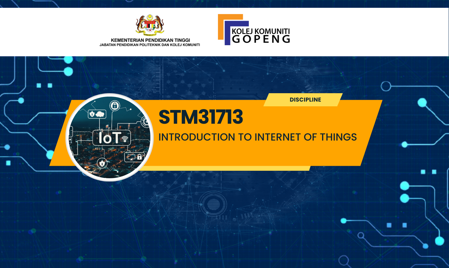 STM31713 INTRODUCTION TO INTERNET OF THINGS